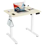 Electric Standing Desk Adjustable Motorised Sit Stand 80cm Oak/Golden