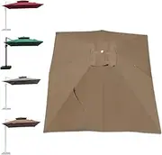 CPAUPCUVGN 10ft Replacement Umbrella Canopy For Patio，Square Outdoor Market Umbrella Replacement Canopy 2-Tier Top Cover Cantilever Umbrella Cloth