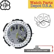 Genuine ETA G10.212 Swiss Made Quartz Movement, (Multiple Variations) NEW!