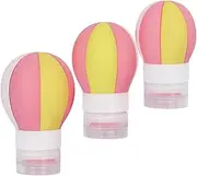 VICASKY 3pcs Leakproof Silicone Travel Bottles Hot Air Balloon Shaped Lotion Shampoo Containers for Toiletries Travel Gym and Picnics