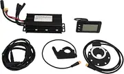 [Zoeyilan] Electric Motor Controller, Electric BikeMotor Controller, 24V 36V 48V Brushless Motor Controller Kit with LCD Display, 3 Modes Motor Controller, Sensor Brake Leve & 130X Throttle