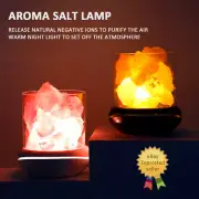 Natural Purifier Stone Lamp White USB Ambient Light Himalaya Crystal Salt Black