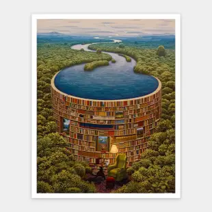 【Pintoo】2000片拼圖 - Jacek Yerka - 藏書閣