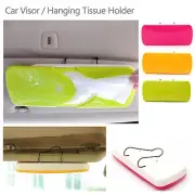 Car Tissue Napkin Holder Storage Organiser Case Box Auto Visor Accessories
