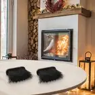 2pcs Fireplace+Brush Head Refill For Companion Sets Replacement Cleaning Tools