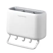 Catzon Utensil Wall Organizer Box for Kitchen with Hooks and Towel Rack