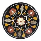 12" Stone Side Table Top Antique unique Design Inlay round marble Coffee Table