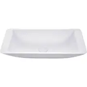 600*345*105mm FIE Classique Matte Black/White Cast Stone Rectangle Above Counter Basin