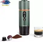 Portable Espresso Machine, 12V, Nespresso Compatible, Car, Travel, Green