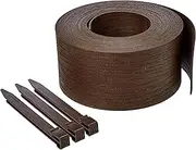 Amazon Basics Landscape Edging Coil with Stakes - 12.7cm x 12.2m, Brown