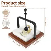 Napkin Holder Wood Table Napkin Holder with Weighted Metal Arm Practical CaBoj