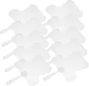 JOINPAYA 10pcs Transparent Hand Fan Blank Fans Hand Fans Painting Fans for DIY Craft