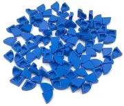 Lego 100 New Blue Tiles Round 1 x 1 Quarter Flat Smooth Pieces Parts