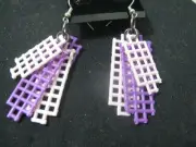 Plastic Canvas Purple & Pink Earrings ~ Handcrafted ~ Gift Idea
