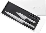 Global IST-B05L Japanese Knife Set of 3 (Left Handed) 4.7 inches (12 cm), 9.4 inches (24 cm), Silver