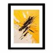 Knife Art Abstract Yellow Framed Art Framed print Art Poster