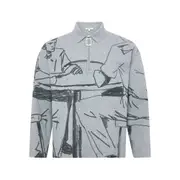 [Jw Anderson] Jw Anderson Half-zip Illustration Sweatshirt S GREY