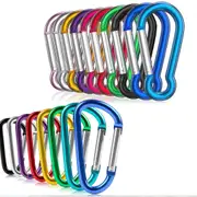Aluminum Coloured Carabiner Snap Hook Clip Key chain ring Clips Clasp Hiking