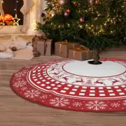 Christmas Tree Skirt, Red Tree Skirts 48 Inch with Snowflake Reindeer Rustic ...