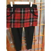 在飛比找蝦皮購物優惠-Scottish  house  二手紅黑格 假二件式褲裙