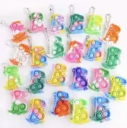 6x Rainbow Dinosaur Push Pop it Bubble Fidget Toy Sensory Stress Relief Autism
