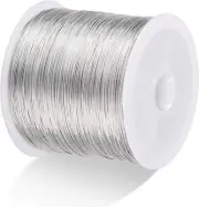 328ft 26 Gauge Jewelry Wire Craft Beading Wire for DIY Jewelry Making Silver