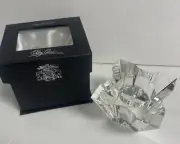 Beautiful Lead Crystal Votive Candle Holder Signed Oleg Cassini New
