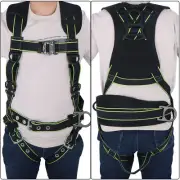 Full-Body Premium Safety Harness Fall Protection with D-Rings, Tongue Buckle
