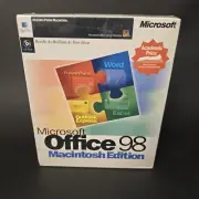 Microsoft Office 98 Macintosh Edition NEW & SEALED Vintage academic price point