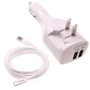 For Galaxy A13/A23/A53 6ft Long USB-C Cable 2-in-1 Car Home Charger TYPE-C Cord
