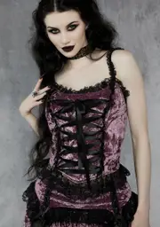 [Widow] All Of Eternity Velvet Corset Top