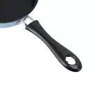 (Blue)Mini Frying Pan Stainless Steel Prevent Stick Induction Pot Round AC