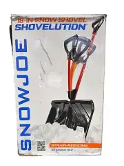 Snow Joe 18-Inch Snow Shovel with Assist Handle, Red (Slightly Damaged Packaging