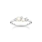 Thomas Sabo Ring pearls and white stones silver