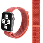 For Apple Watch Series 8,41-mm Case,Nylon Watch Band,Fastener,Apricot