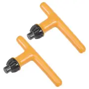 2pcs Chuck Key 6mm Key 11 Teeth for 1.5-10mm Drill Chuck Yellow