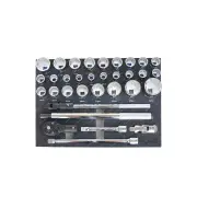 SP Tools 32Pcs Foam Tray - Metric/SAE Included Sockets & Accessories