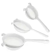 3 Pcs Plastic Nylon Mesh Strainer Colander with Handle Fine Nylon Mesh