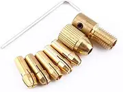 RIZGHWOY Micro Mini Copper Drill Collet Set, Excellent Workmanship Small Electric Drill Bit Collet, Sensitive Copper Chuck for Mini, Durable Tool for ABS Board and Paperboard Drilling