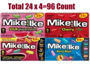 4 Boxes Mike & Ike Chewy Candy Variety Pack 0.78 Ounce, 96 Count