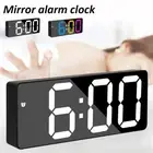 LED Digital Clock Mirror Display Snooze Alarm Temperature Time Table Desk Decor[