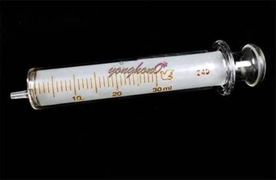 1PCS Glass Syringes Glass Sampler Lab 30cc Glassware 30ml