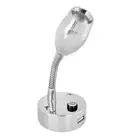 Dreamlighting LED Flexible Task Reading Light with USB - Silver, DC12V, Cool ...