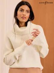 Love & Roses Ivory Premium 100% Wool Knitted Jumper (AD7946) | $78