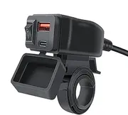 Moto Cell Phone Charger,Waterproof Smart Battery Charger - Portable Motorcycle Accessories, Scooter Charging Tool for Phone, Tablet, GPS