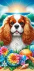 Cavalier King Charles Blenheim Summer Fun Beach Towel