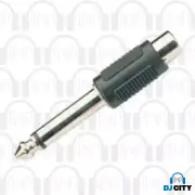 756019 Adaptor Jack 6.5mm Mono (Male) to RCA Phono (F)