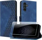 [JayModCase] Mobile Phone Case for Samsung Galaxy A13 5G / A04s with Screen Protector, Flip Wallet PU Leather Galaxy A04s Case [Card Slot] [Magnet] [Stand] 360 Shockproof Protective Case - Blue