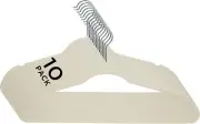 Simplify 10 Super Slim Velvet Huggable Hangers in Ivory