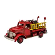 Boyle Metal Display Rustic Fire Truck Handmade Ornament Home Decor 31cm